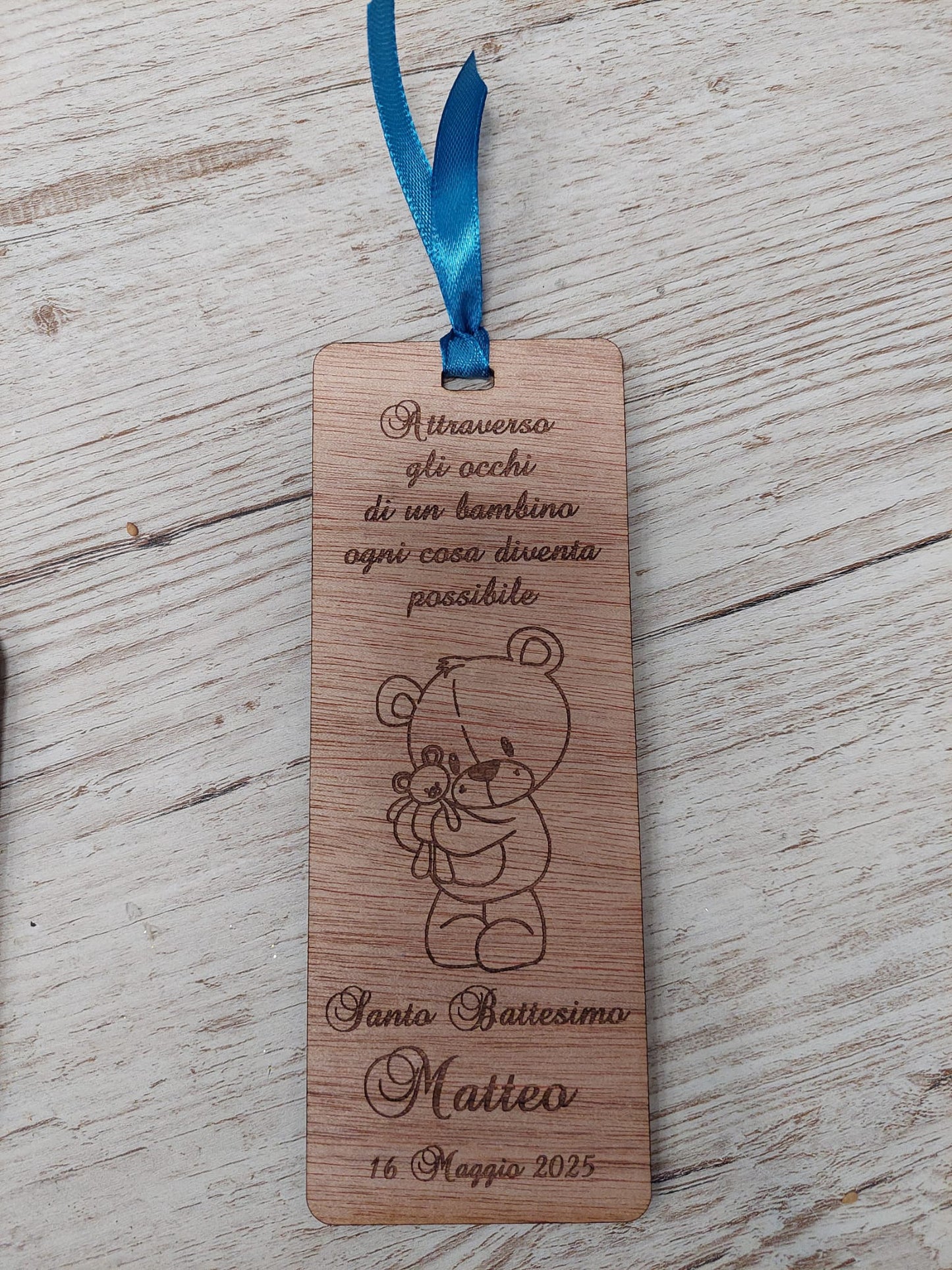 SEGNAPOSTO IN LEGNO (SCRIVI DOPO L'ORDINE al 3382557002)
