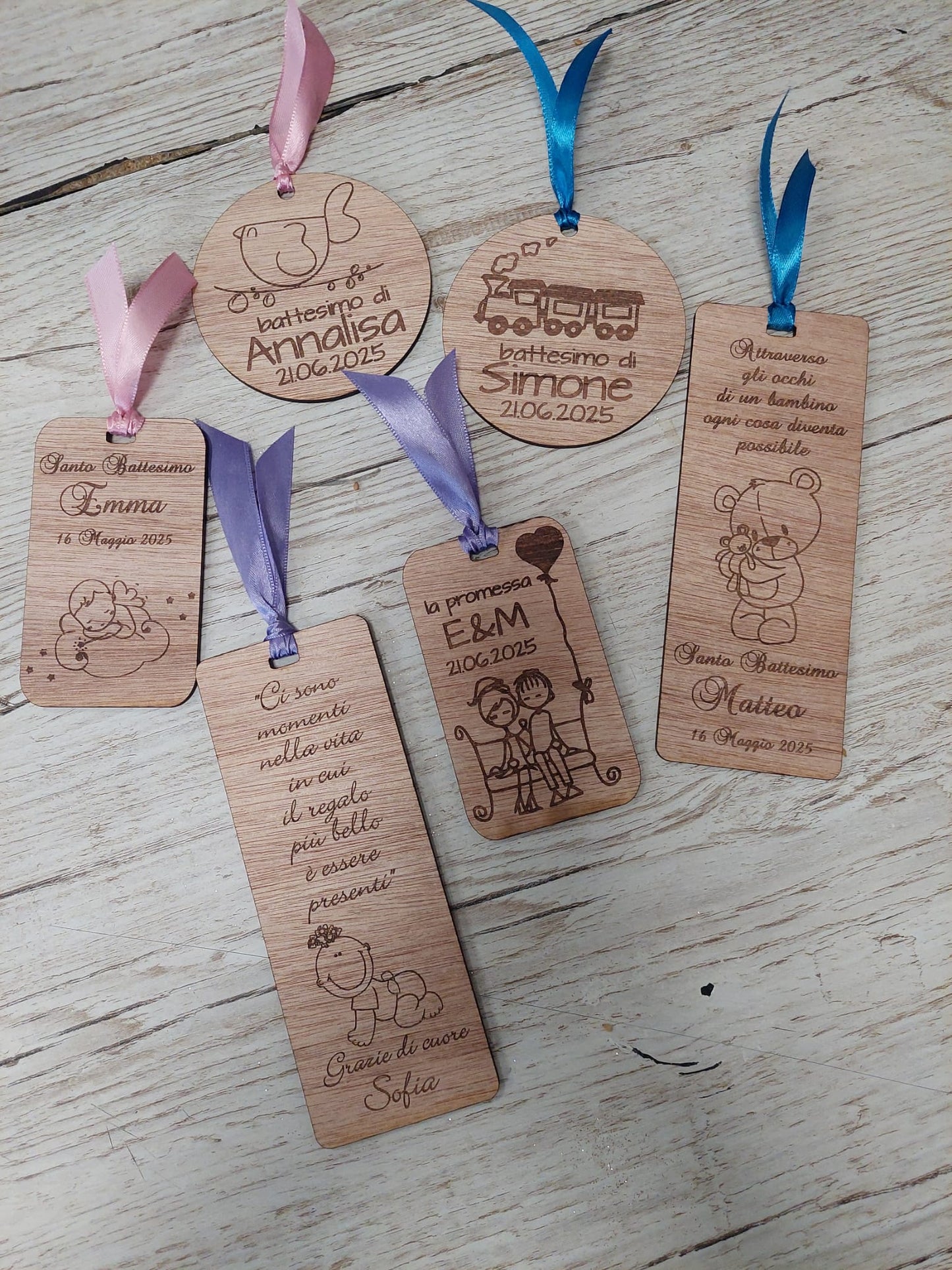 SEGNAPOSTO IN LEGNO (SCRIVI DOPO L'ORDINE al 3382557002)