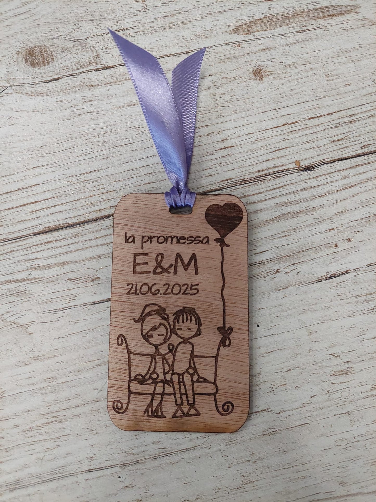 SEGNAPOSTO IN LEGNO (SCRIVI DOPO L'ORDINE al 3382557002)