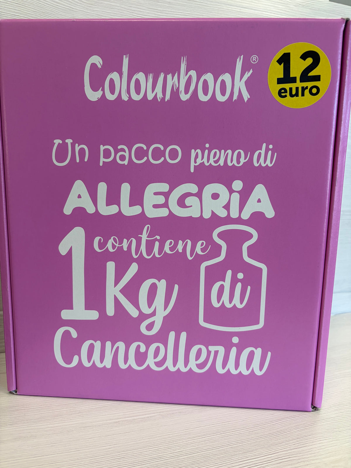 Colourbook box da 1 kg di cancelleria